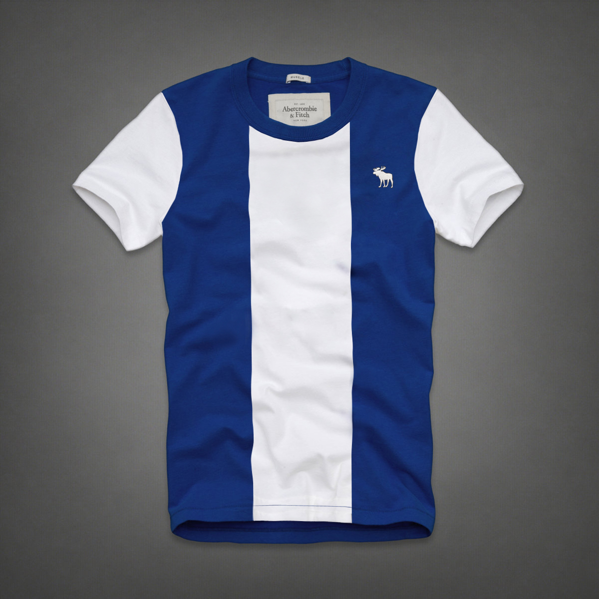 Abercrombie Fitch Hombres De Cuello Redondo Gaza Corto Remera AF5724